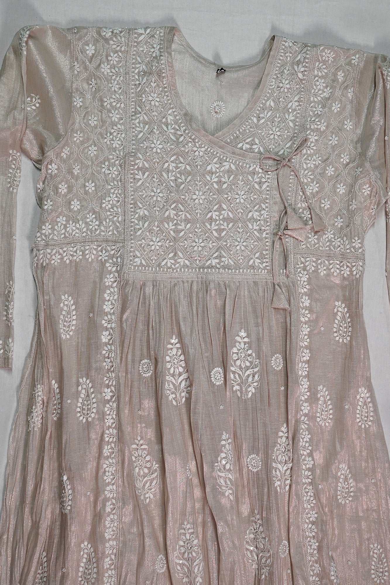 WACA Gul-e-Rose Gold - Tissue Angarkha