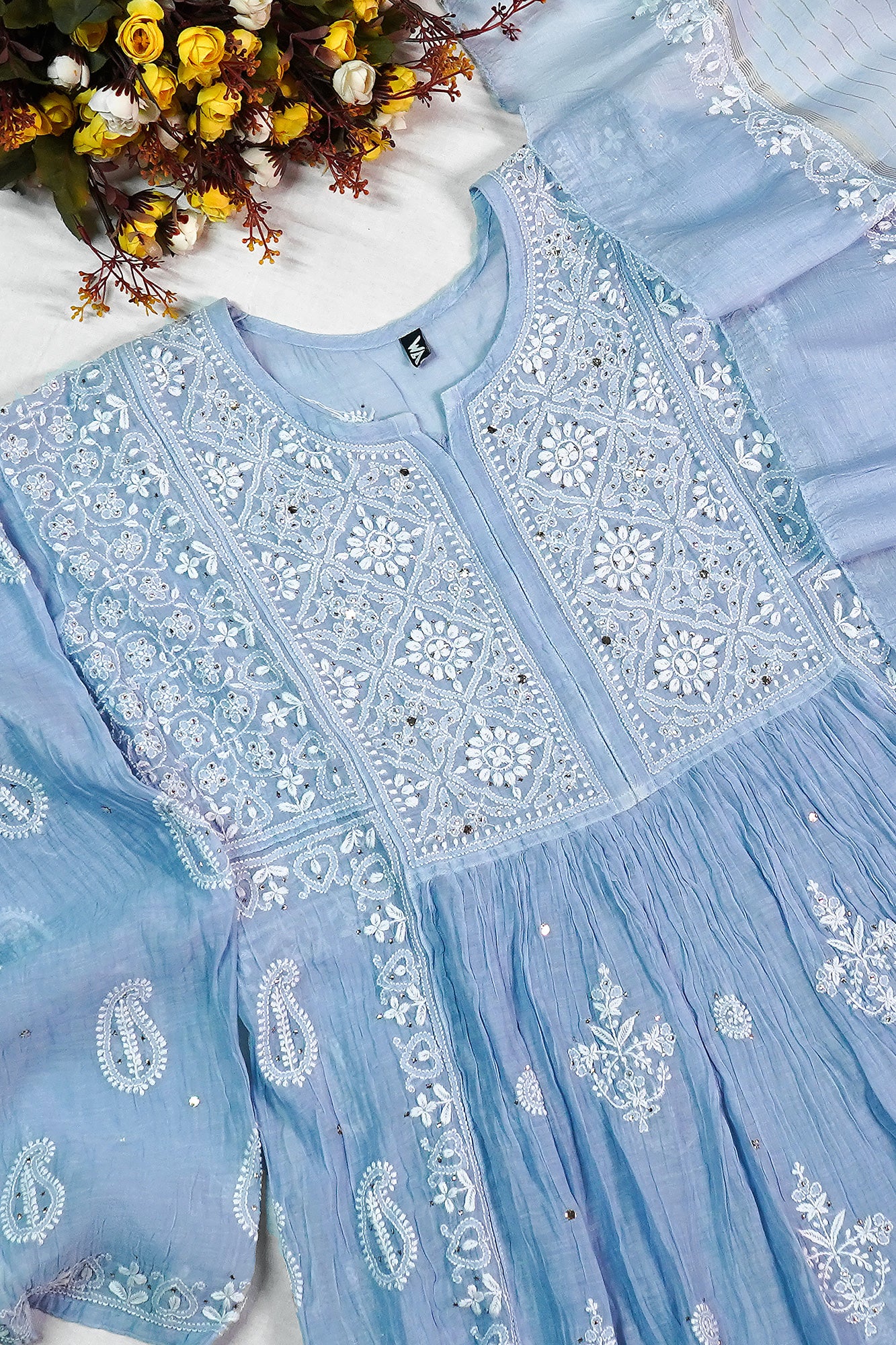 WACA Lucknawi Firoza Noor - Mul Chanderi Kurta