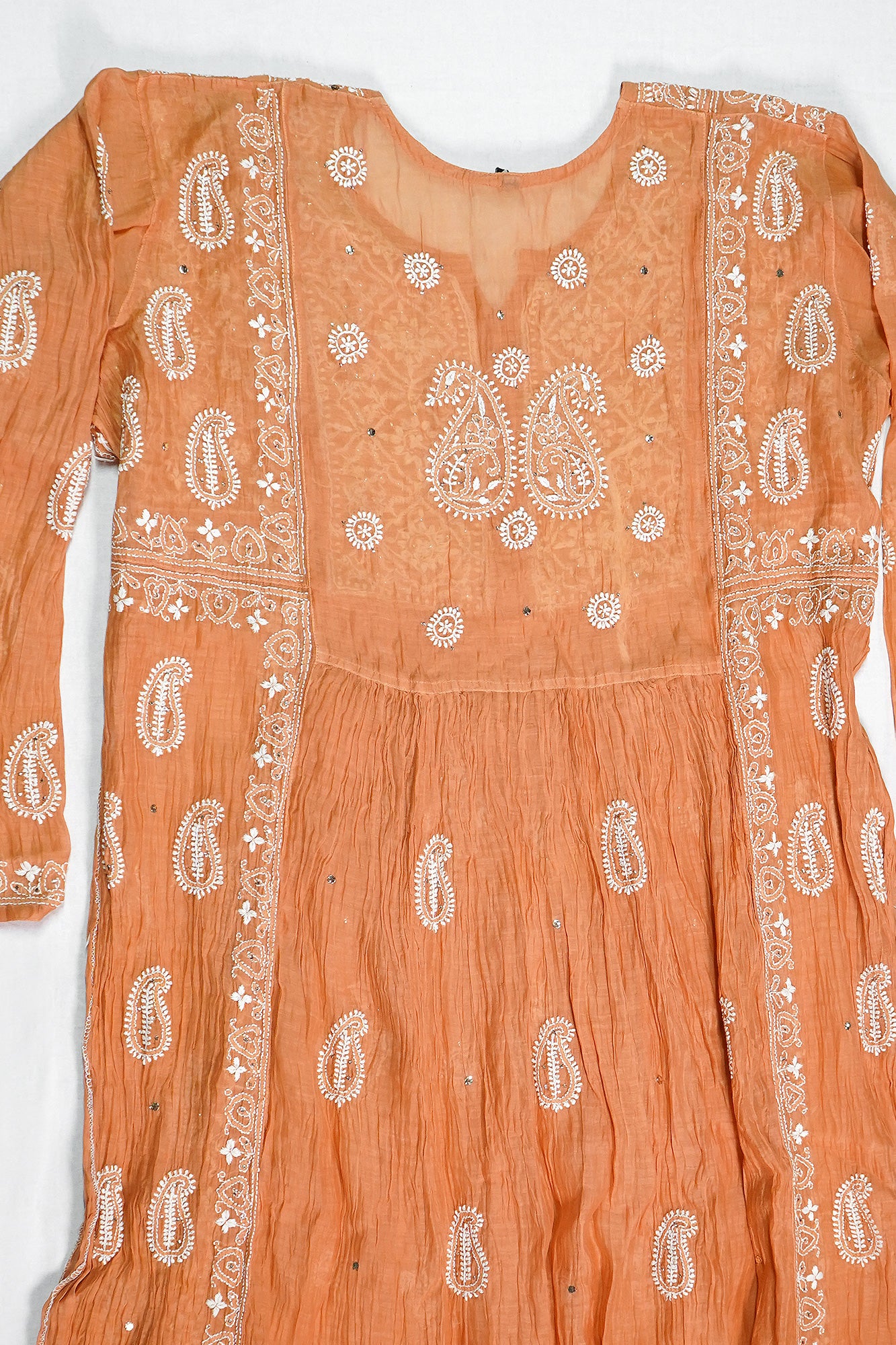 WACA Lucknawi Kesariya Noor - Mul Chanderi Kurta