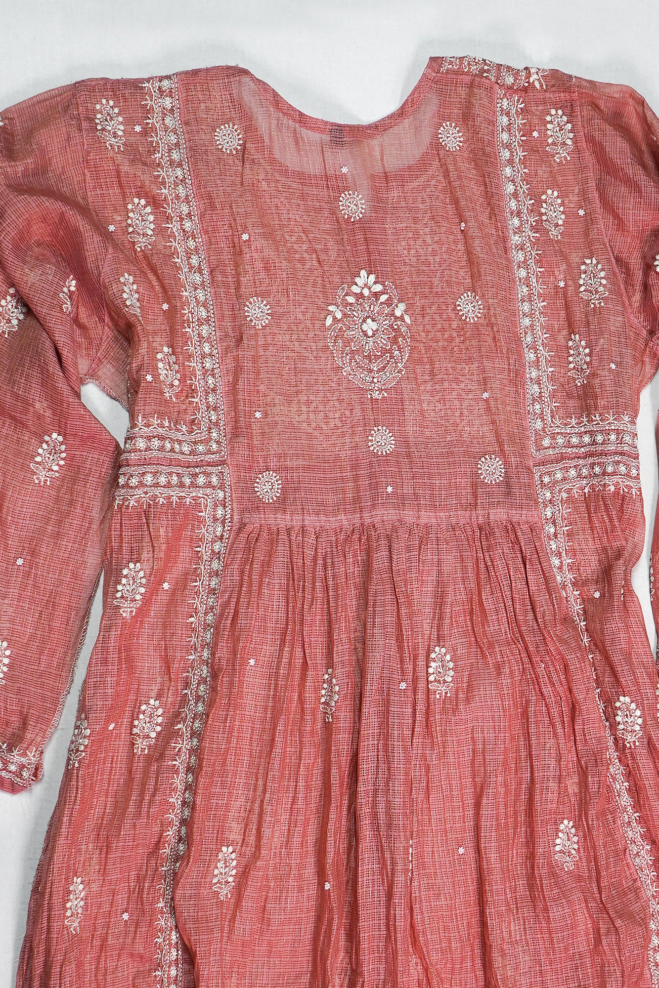 WACA Coral Rose - Silk Kota Doria Kurta