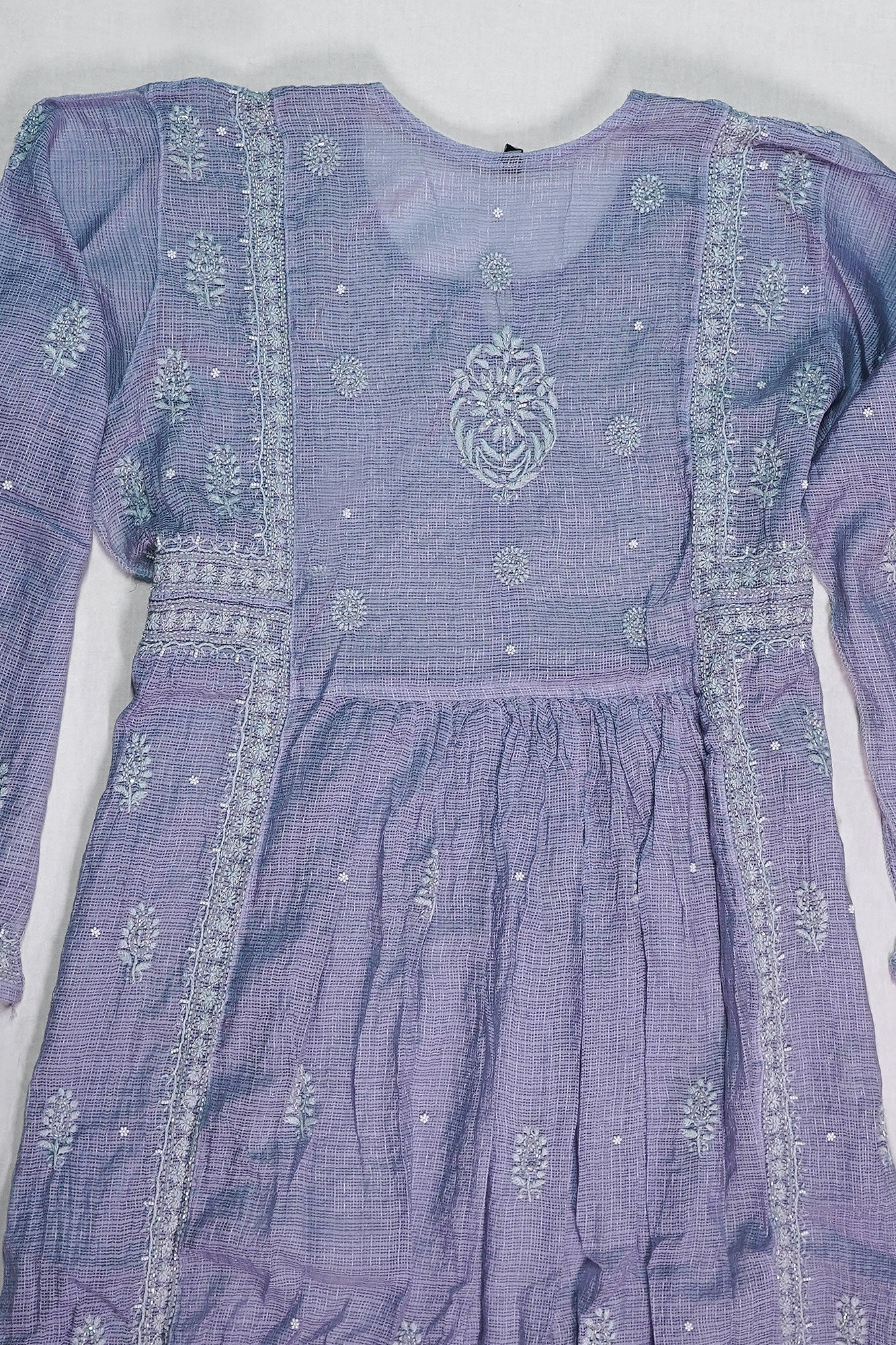 WACA Periwinkle Noor - Silk Kota Doria Kurta
