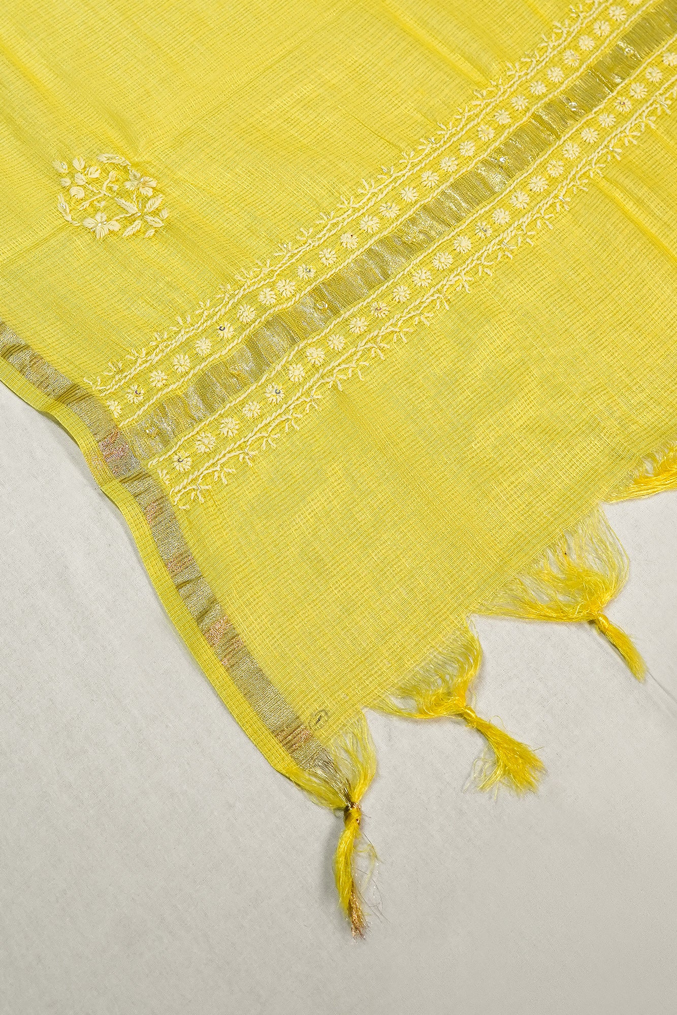 WACA Basanti Noor - Silk Kota Doria Kurta