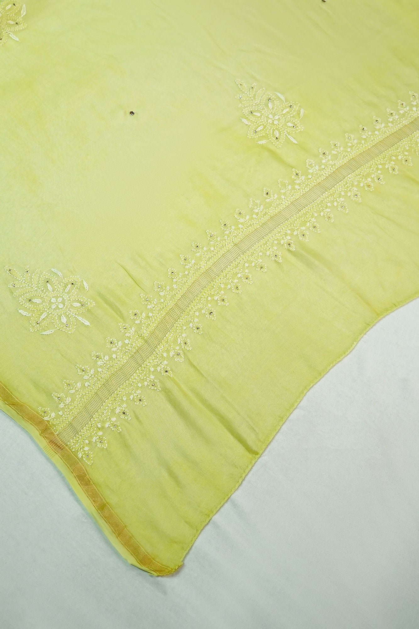 WACA Noor Pistachio - Pure Mul Chanderi Angarkha Set