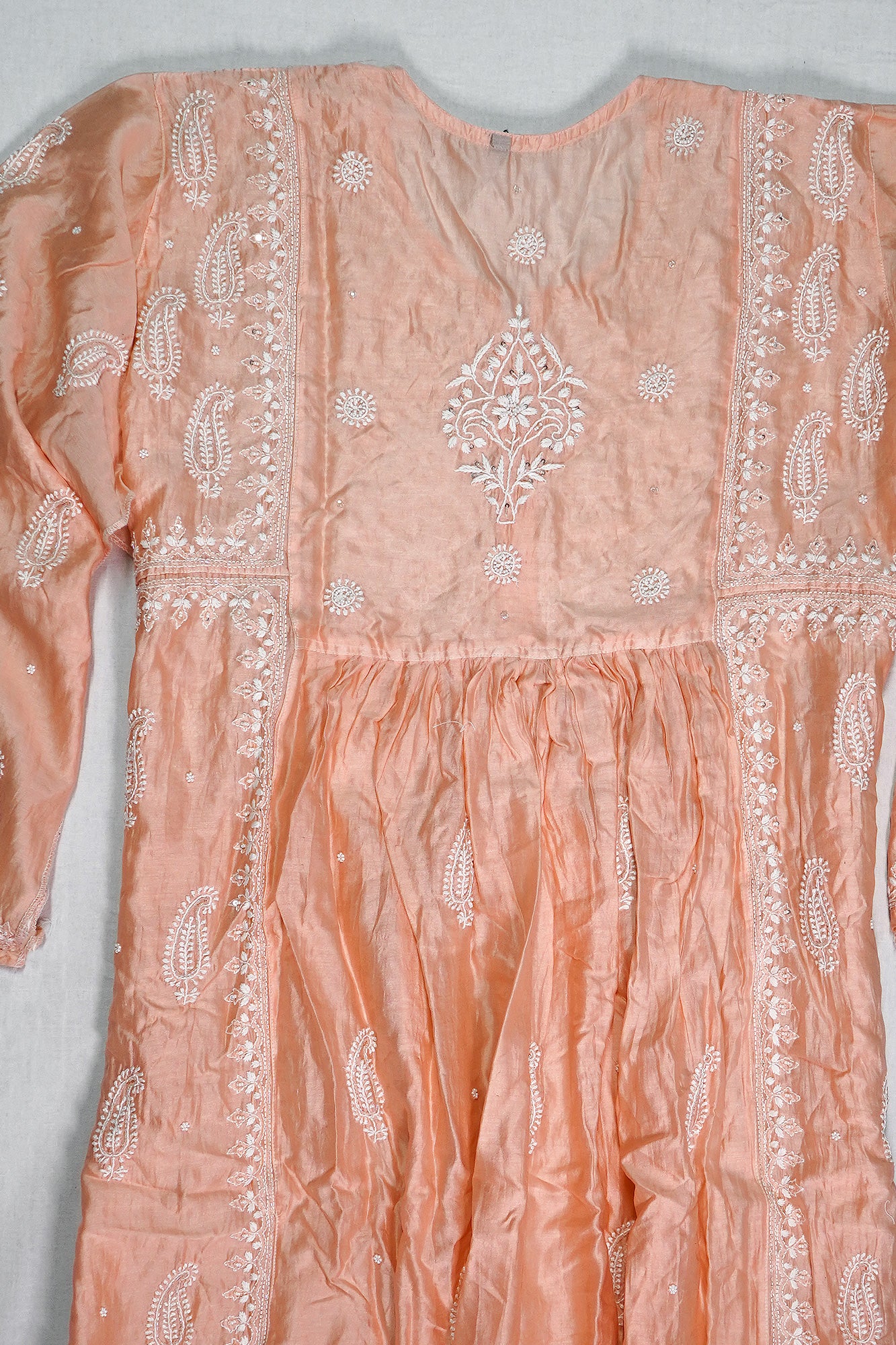 WACA Rang-e-Peach Noor - Pure Chanderi Silk Kurta