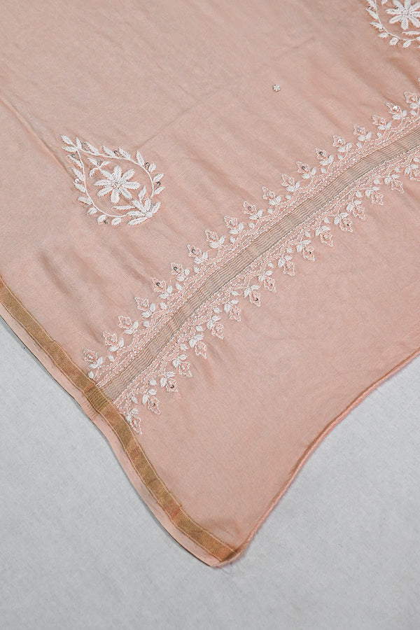 WACA Rang-e-Peach Noor - Pure Chanderi Silk Kurta