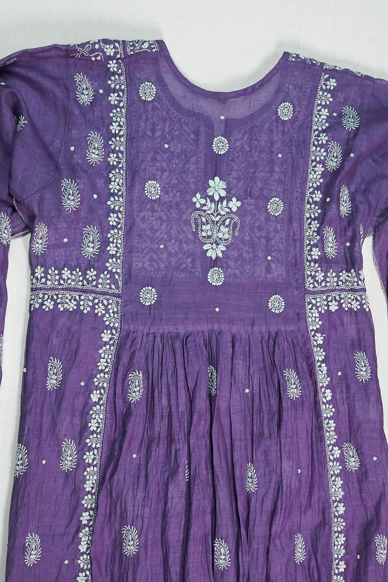 WACA Lucknawi Neelam Violet - Linen Kurta
