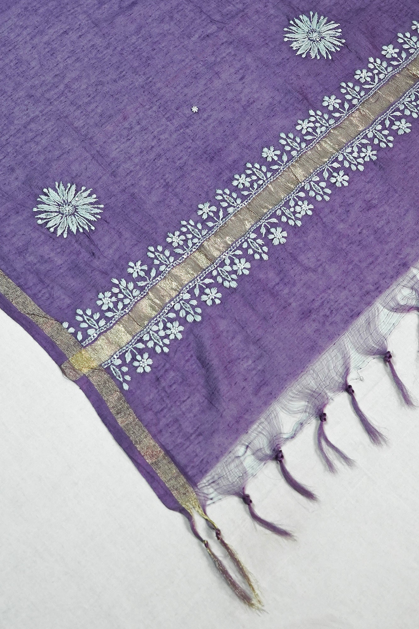 WACA Lucknawi Neelam Violet - Linen Kurta