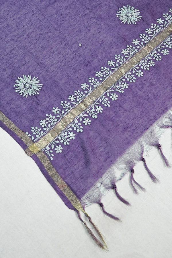 WACA Lucknawi Neelam Violet - Linen Kurta