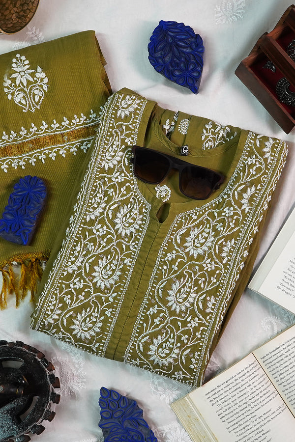 WACA Lucknawi Mehendi Noor - Maheshwari Kurta