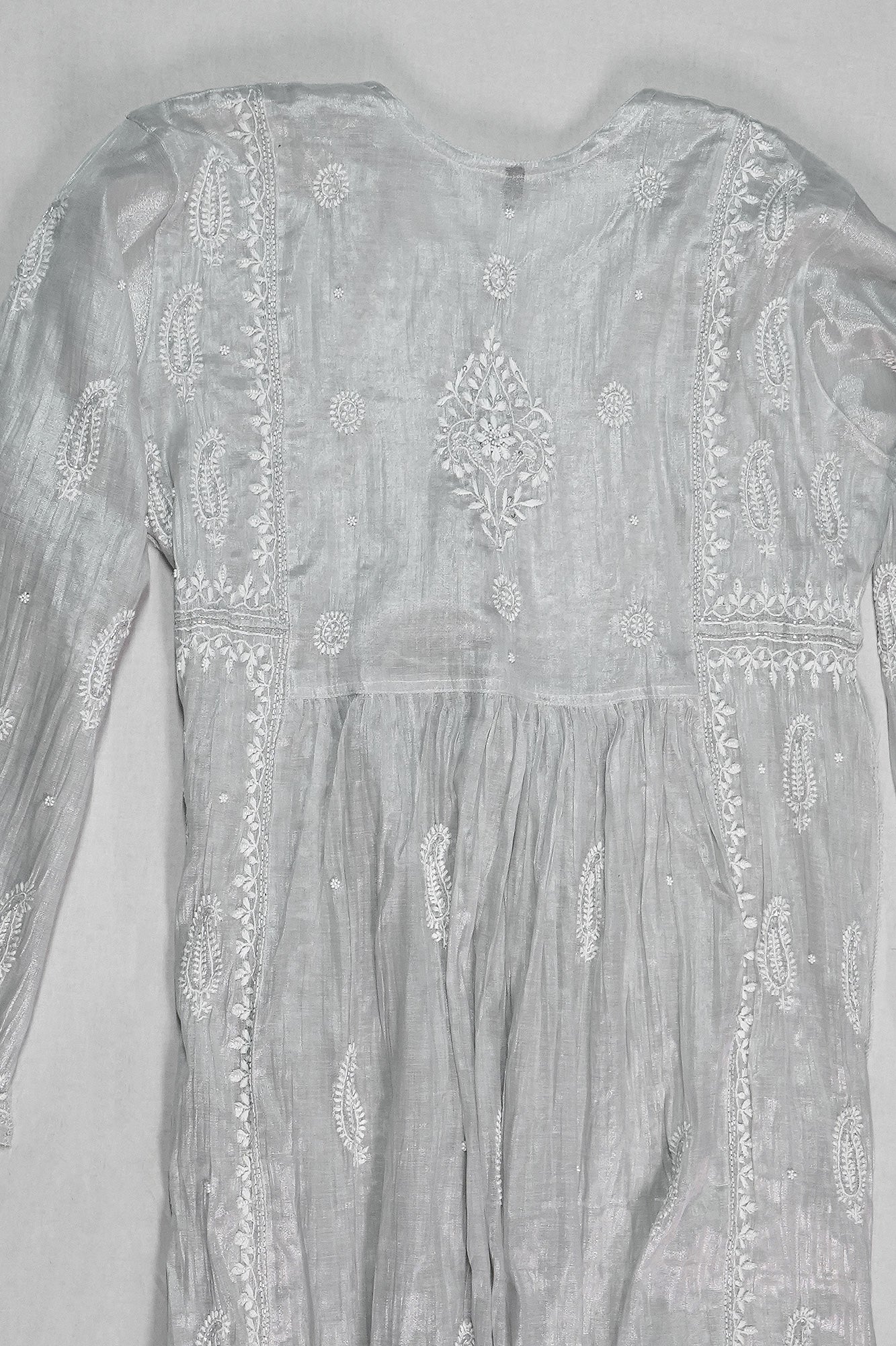WACA Lucknawi Chaandni Silver - Tissue Kurta