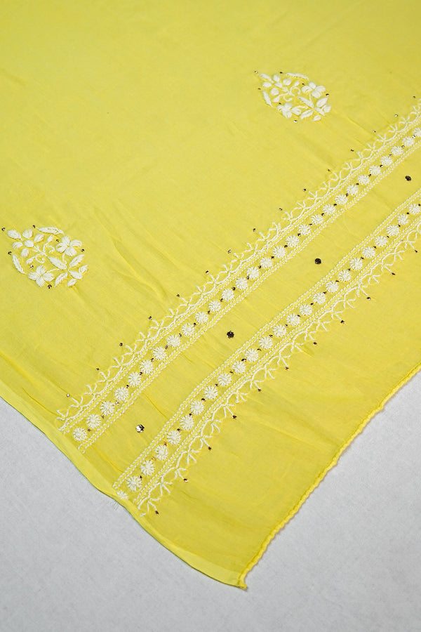 WACA Shabnami Peela- Pure Mul Cotton Angarkha Set