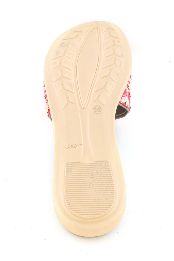 FUCHSHIA PINK AND WHITE CHIKANKARI FLATS WITH ZARDOZI EMBELLISHMENTS