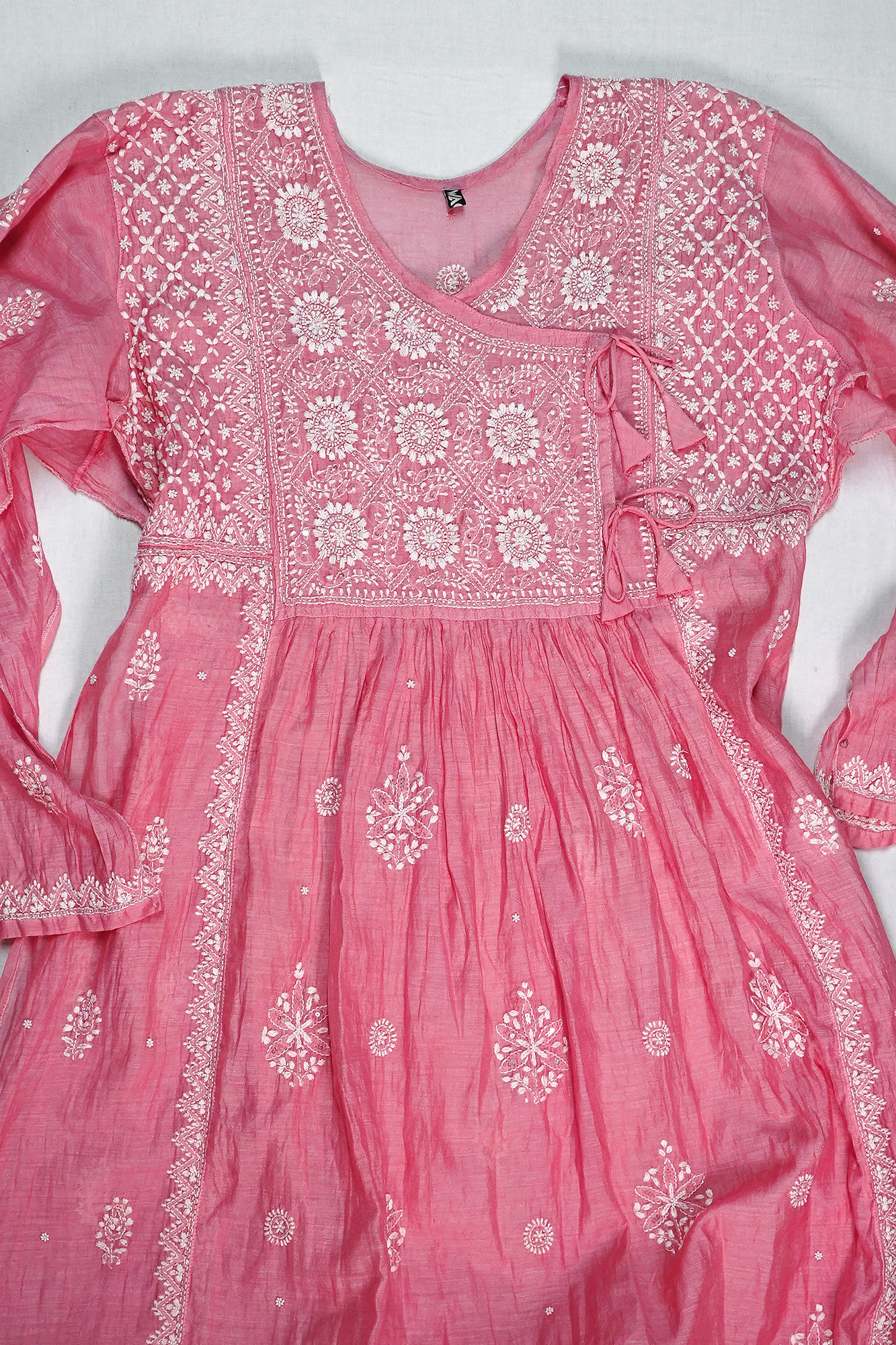 WACA Gulabi Adaa - Linen Angarkha Set