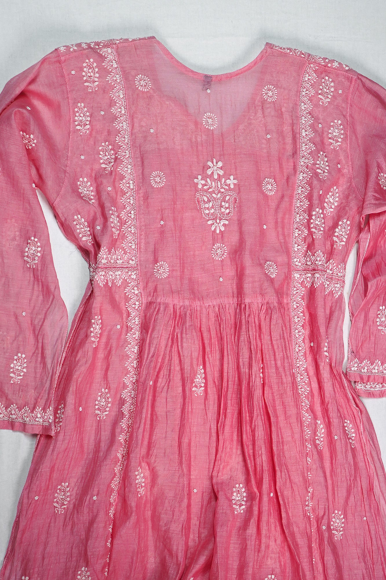 WACA Gulabi Adaa - Linen Angarkha Set