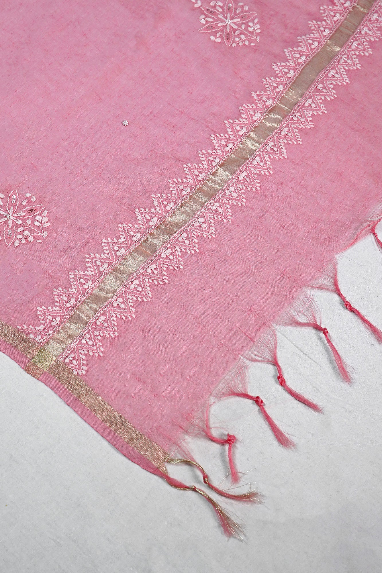 WACA Gulabi Adaa - Linen Angarkha Set