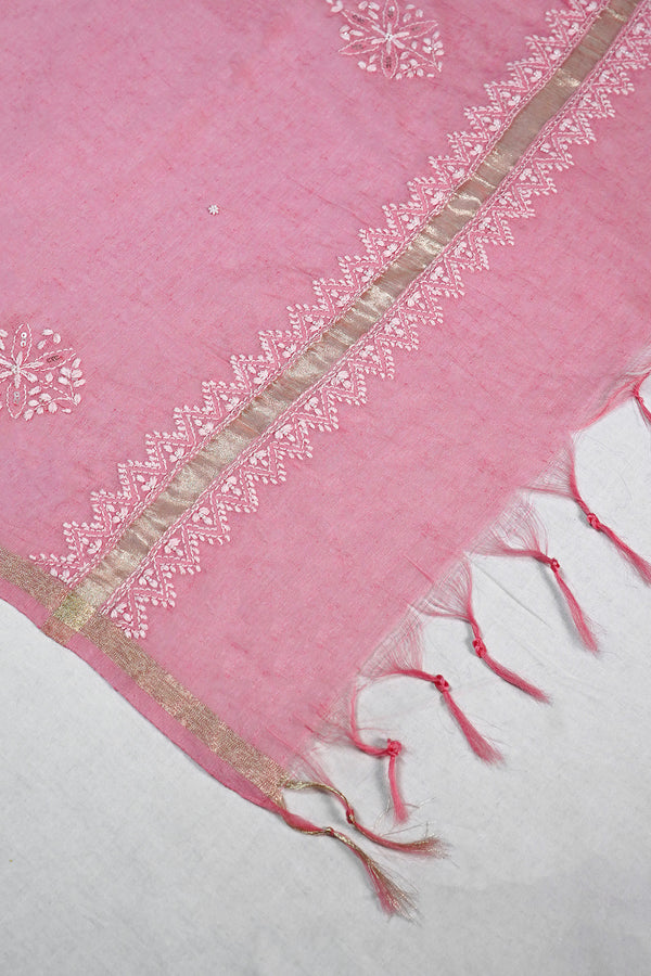 WACA Gulabi Adaa - Linen Angarkha Set