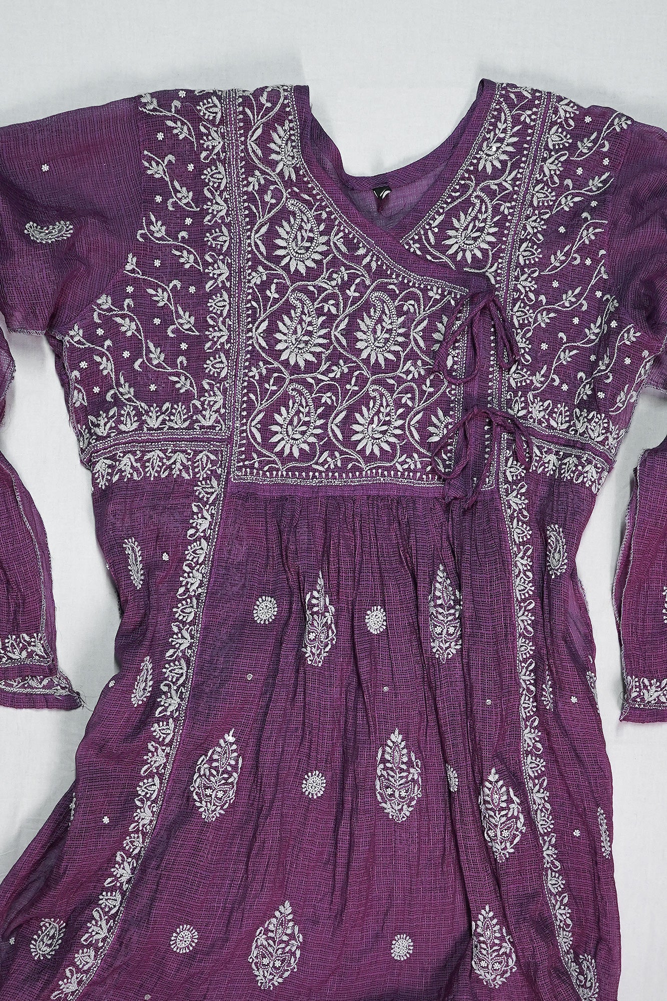 WACA Shaam-e-Gulnaar - Silk Kota Doria Angarkha Set