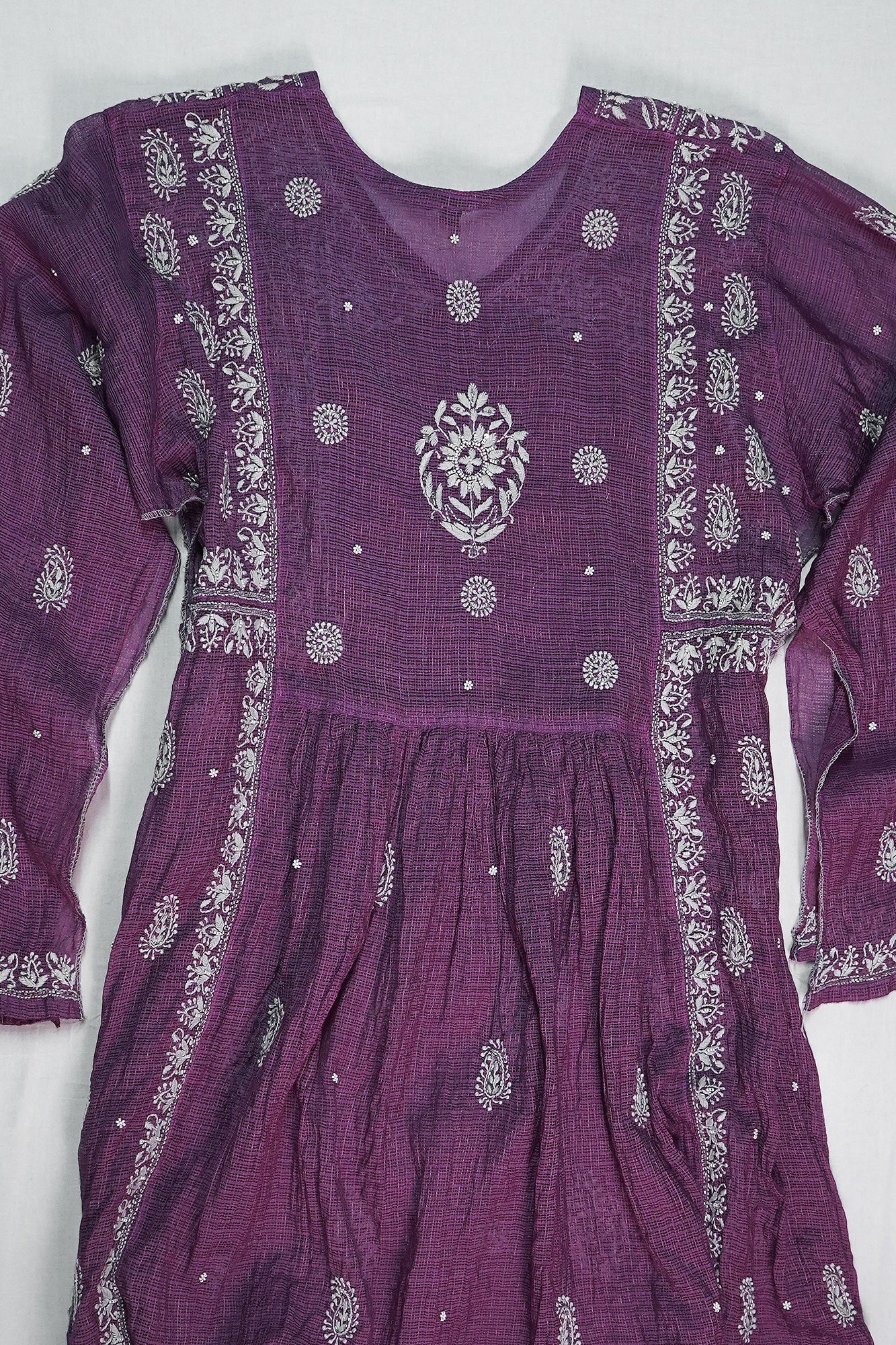WACA Shaam-e-Gulnaar - Silk Kota Doria Angarkha Set