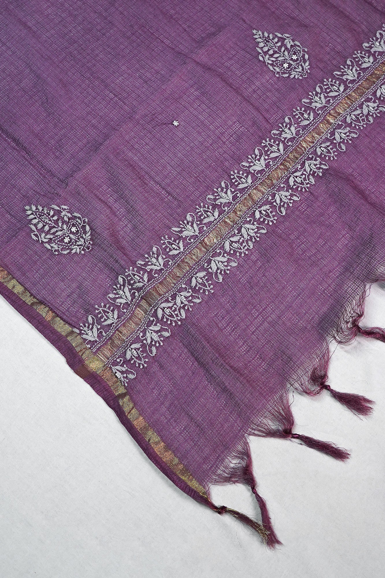 WACA Shaam-e-Gulnaar - Silk Kota Doria Angarkha Set