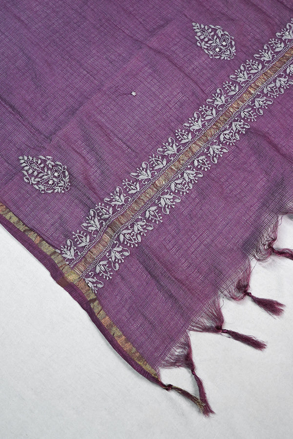 WACA Shaam-e-Gulnaar - Silk Kota Doria Angarkha Set