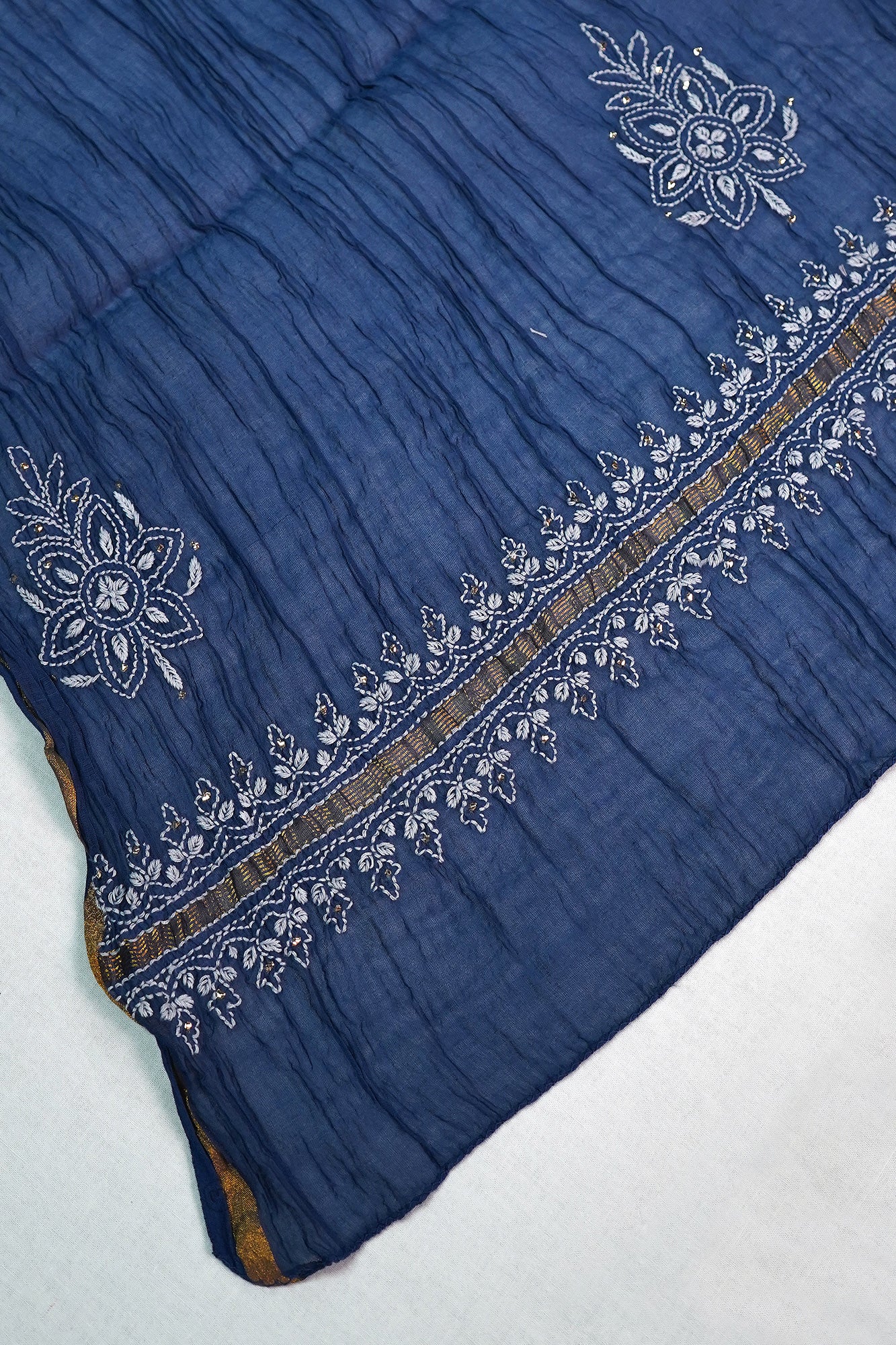WACA Neel-e-Lucknow – Pure Mul Chanderi Angarkha Set