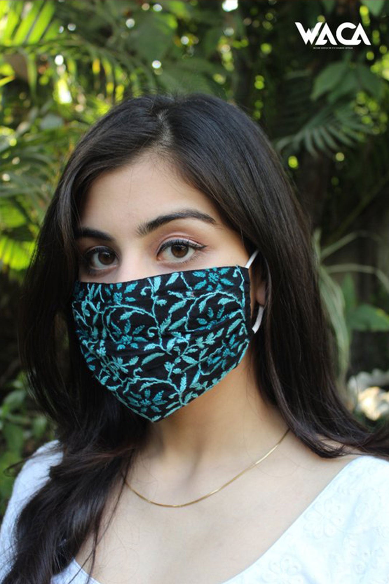 BLACK CHIKANKARI MASKS WITH COLOURFUL EMBROIDERY 3PLY