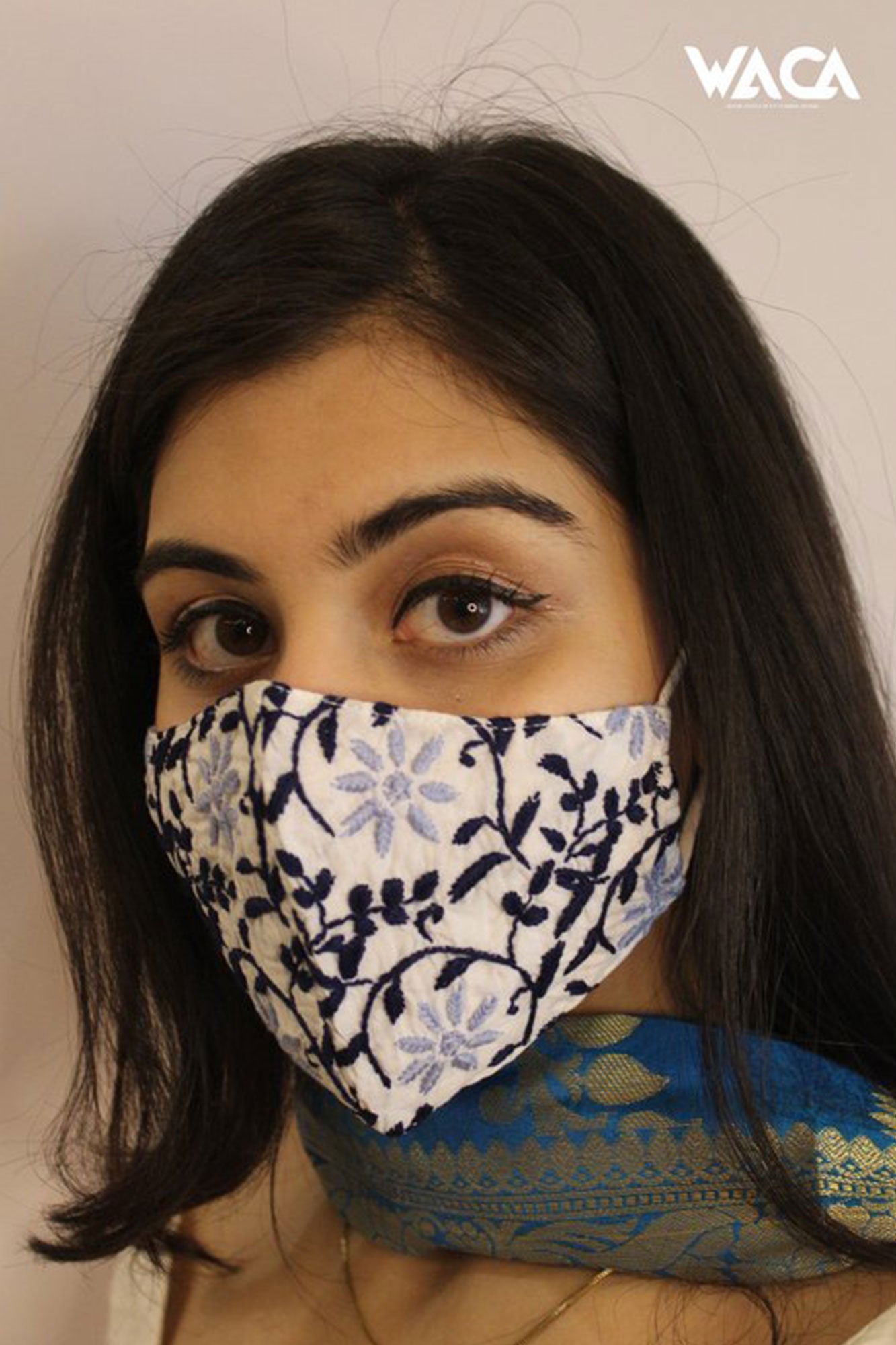 CHIKANKARI MASKS WITH COLOURFUL EMBROIDERY 3 PLY