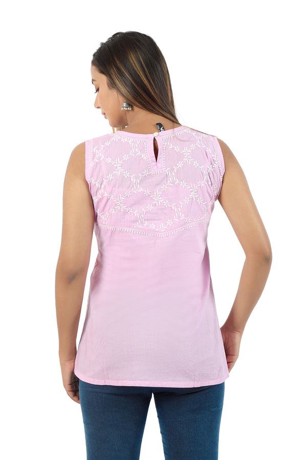 BLUSH PINK CHIKANKARI TOP